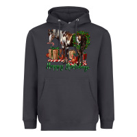 Happy Holidays Mustang Horse Heavyweight Hoodie | Teevron