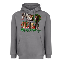 Storm happy holidays mustang horse Heavyweight Hoodie - LillyAllenDesigns