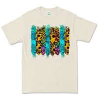 Bone turquoise leopard sunflowers colorful Premium Tee - RanaPortraitStore