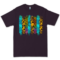 Plum turquoise leopard sunflowers colorful Premium Tee - RanaPortraitStore