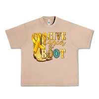 Burro Give Cancer the boot Childhood Cancer Urban Heavy Tee - NancyCooperArtShop