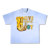Grape Ice Give Cancer the boot Childhood Cancer Urban Heavy Tee - NancyCooperArtShop