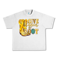 Lunar Rock Give Cancer the boot Childhood Cancer Urban Heavy Tee - NancyCooperArtShop