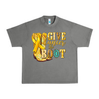 Tornado Give Cancer the boot Childhood Cancer Urban Heavy Tee - NancyCooperArtShop