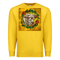 Lemon christmas charolais cow face Premium Sweatshirt - LillyAllenDesigns