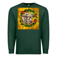 Sports Green christmas charolais cow face Premium Sweatshirt - LillyAllenDesigns