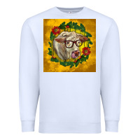 White christmas charolais cow face Premium Sweatshirt - LillyAllenDesigns