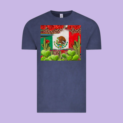 Mexican Flag Vintage Tee Designed By Texasbilliewilder