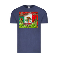 Vintage Denim Mexican Flag Vintage Tee - texasbilliewilder
