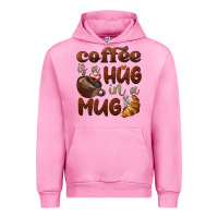 Fuchsia Pink coffee is a hug in a mug Urban Hoodie - BarkalooDesign