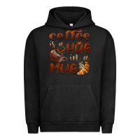 Pigment Black coffee is a hug in a mug Urban Hoodie - BarkalooDesign
