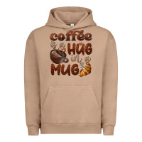 Pigment Burro coffee is a hug in a mug Urban Hoodie - BarkalooDesign