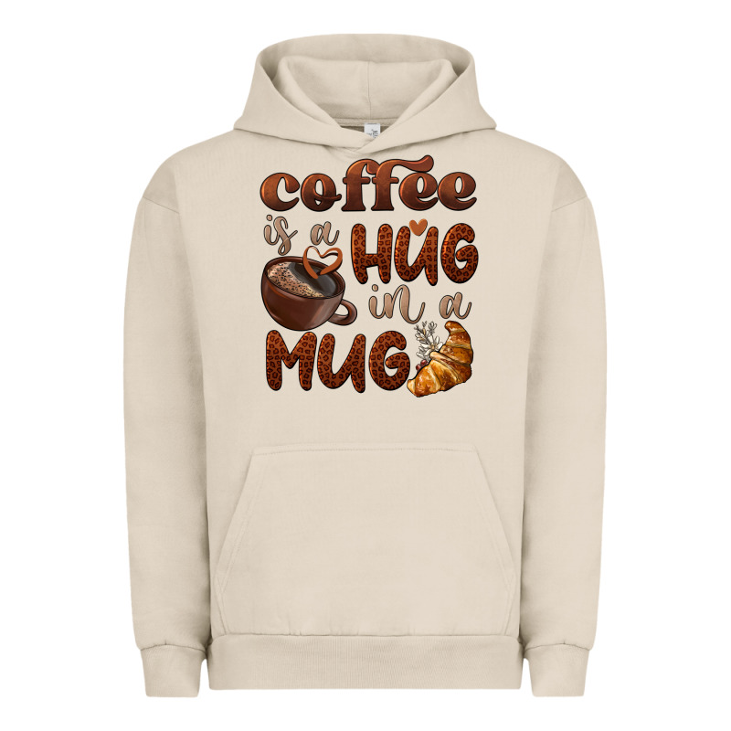 Coffee Is A Hug In A Mug Urban Hoodie by BarkalooDesign | Teevron