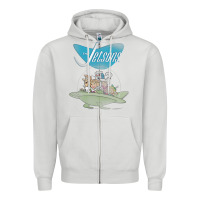 Dove Grey The Jetsons Ship Zipper Hoodie - tuanDangUi