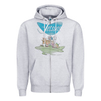 Heather Grey The Jetsons Ship Zipper Hoodie - tuanDangUi