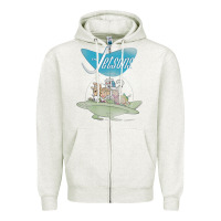 Oatmeal Heather The Jetsons Ship Zipper Hoodie - tuanDangUi