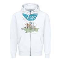 White The Jetsons Ship Zipper Hoodie - tuanDangUi