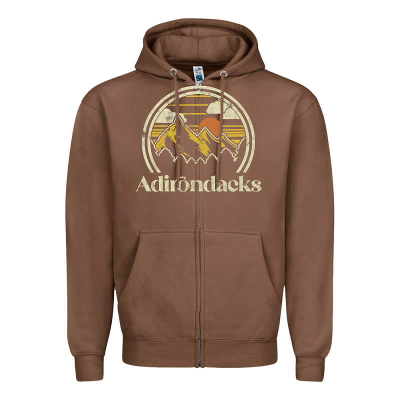 Adirondacks Mountains New York Vintage Hiking Camp Zipper Hoodie by tuanDangUi | Teevron