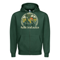 Sports Green Adirondacks Mountains New York Vintage Hiking Camp Zipper Hoodie - tuanDangUi