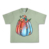 Oil Green flowers pumpkin Urban Heavy Tee - JahusDesignShop