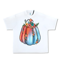 White flowers pumpkin Urban Heavy Tee - JahusDesignShop
