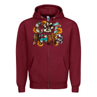Burgundy Cat  Mama Zipper Hoodie - FaDigitalArtStudio