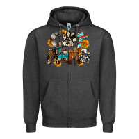 Charcoal Heather Cat  Mama Zipper Hoodie - FaDigitalArtStudio