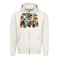 Oatmeal Heather Cat  Mama Zipper Hoodie - FaDigitalArtStudio