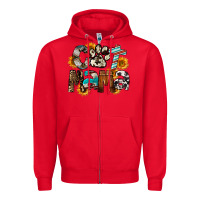 Red Cat  Mama Zipper Hoodie - FaDigitalArtStudio