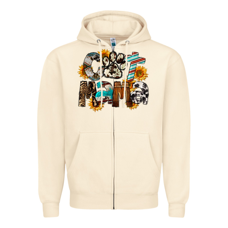 Cat  Mama Zipper Hoodie by FaDigitalArtStudio | Teevron