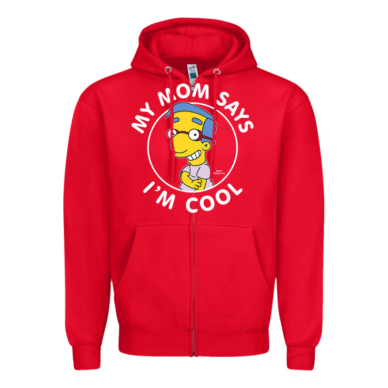 The Simpsons Milhouse My Mom Says I'm Cool V1 Zipper Hoodie by tuanDangUi | Teevron
