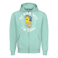 Seafoam The Simpsons Milhouse My Mom Says I'm Cool V1 Zipper Hoodie - tuanDangUi