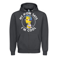 Smoke The Simpsons Milhouse My Mom Says I'm Cool V1 Zipper Hoodie - tuanDangUi