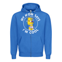 True Royal The Simpsons Milhouse My Mom Says I'm Cool V1 Zipper Hoodie - tuanDangUi