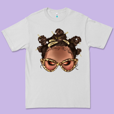 Afro Bantu Knots Hairstyles Messy Bun With Clasp Bbs  2 Premium Tee Designed By Bundleandbundleshop