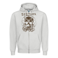 Dove Grey Seether Octoskull Zipper Hoodie - tuanDangUi
