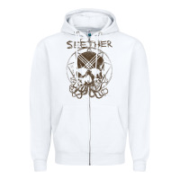 White Seether Octoskull Zipper Hoodie - tuanDangUi