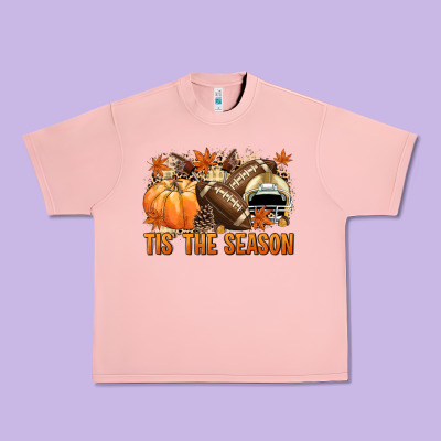 Tis' The Season Football And Light Yellow Helmet Urban Heavy Tee Designed By Nancycooperartshop