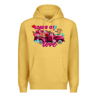 Antique Gold Loads of love valentine's day truck Premium Hoodie - FaDigitalArtStudio