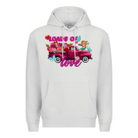 Dove Grey Loads of love valentine's day truck Premium Hoodie - FaDigitalArtStudio