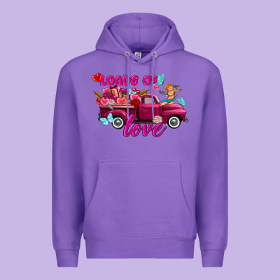 Loads Of Love Valentine's Day Truck Premium Hoodie Designed By Fadigitalartstudio