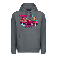 Rock Loads of love valentine's day truck Premium Hoodie - FaDigitalArtStudio