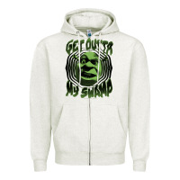 Oatmeal Heather Shrek Get Outta My Swamp Zipper Hoodie - tuanDangUi