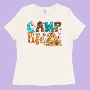 Camp Life Ladies Tee Designed By Bundleandbundleshop
