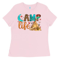 Bubblegum Pink Camp Life Ladies Tee - BundleAndBundleShop