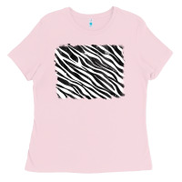 Bubblegum Pink zebra background Ladies Tee - RanaPortraitStore