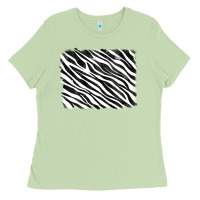 Matcha zebra background Ladies Tee - RanaPortraitStore