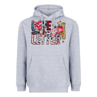 Heather Grey Love Letter Heavyweight Hoodie - SublimationCraftShop