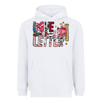 White Love Letter Heavyweight Hoodie - SublimationCraftShop