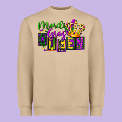 Mardi Gras Queen Heavyweight Sweatshirt Designed By Fadigitalartstudio